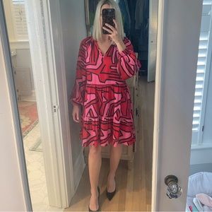 Crosby shift dress pink and red - worn once!